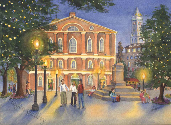 Quincy Market in Evening